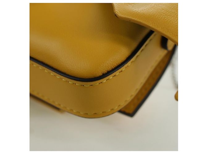 Borsa a secchiello Nano Drago in pelle FENDI x FRGMT x POKMON Gialla Auth 166961SM Argento Giallo - vista 18