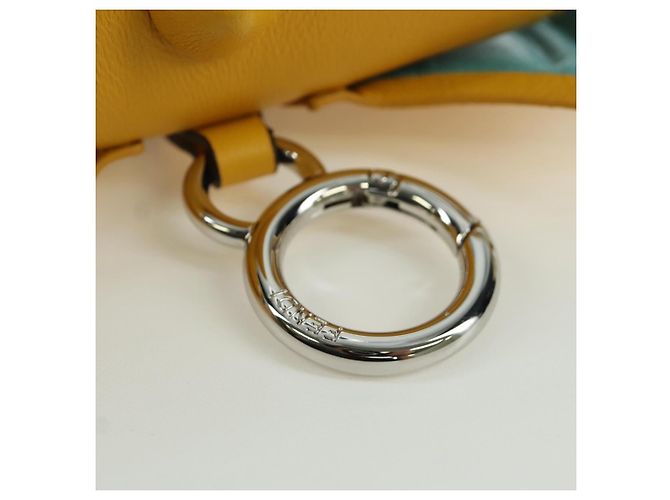 Borsa a secchiello Nano Drago in pelle FENDI x FRGMT x POKMON Gialla Auth 166961SM Argento Giallo - vista 19