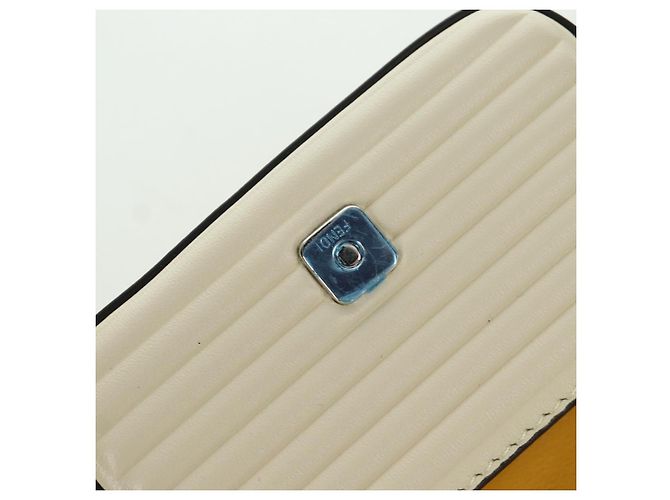Borsa a secchiello Nano Drago in pelle FENDI x FRGMT x POKMON Gialla Auth 166961SM Argento Giallo - vista 25