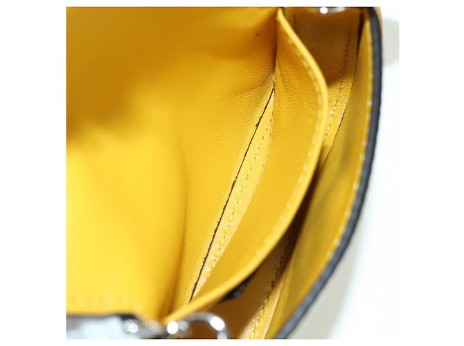 Borsa a secchiello Nano Drago in pelle FENDI x FRGMT x POKMON Gialla Auth 166961SM Argento Giallo - vista 29