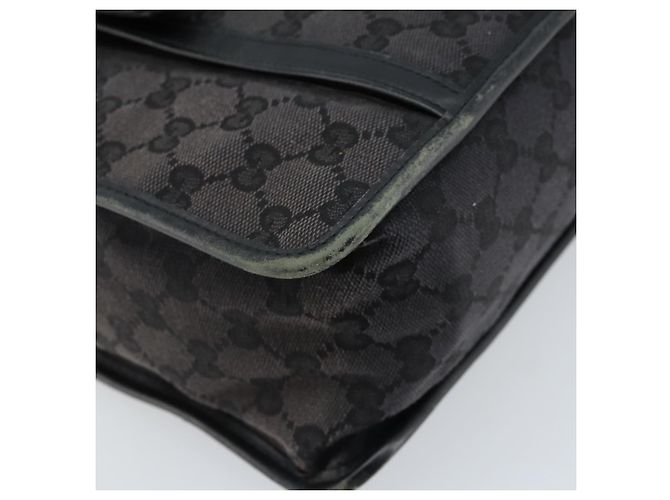 Sac à main en toile GG Gucci Noir Or 000 0854 Auth gh1791 Doré - vue 14