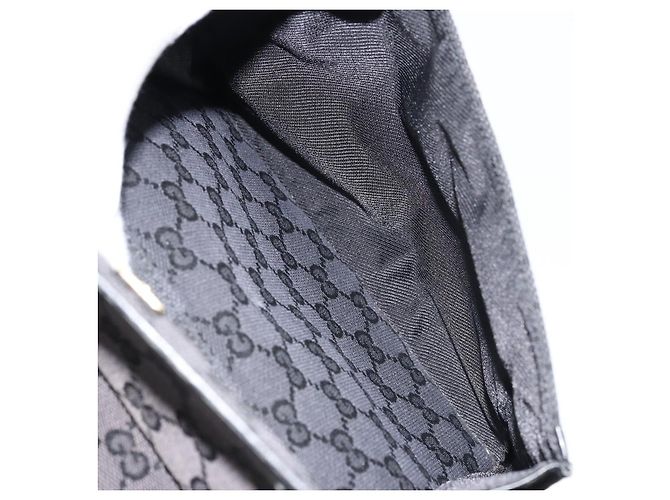 Sac à main en toile GG Gucci Noir Or 000 0854 Auth gh1791 Doré - vista 22