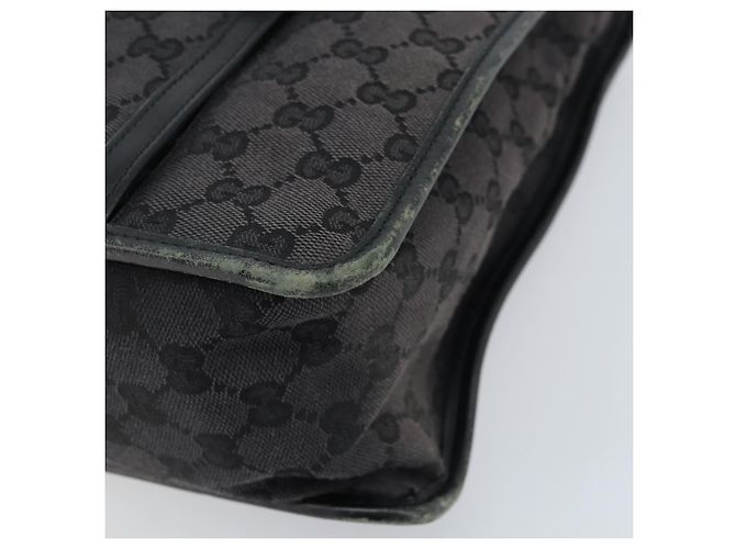 Sac à main en toile GG Gucci Noir Or 000 0854 Auth gh1791 Doré - vue 9