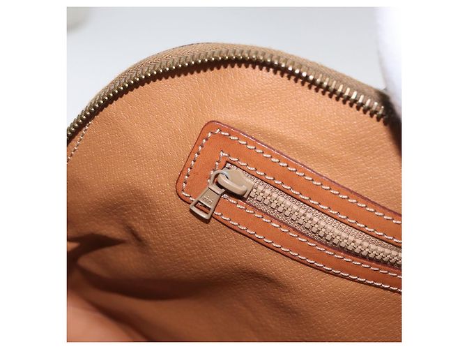 Céline Borsa a mano in tela Macadam CELINE in pelle PVC 2 in 1 marrone oro Auth ki6435 D'oro - vista 22