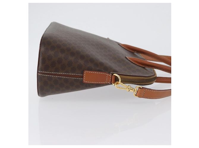 Céline Borsa a mano in tela Macadam CELINE in pelle PVC 2 in 1 marrone oro Auth ki6435 D'oro - vista 3