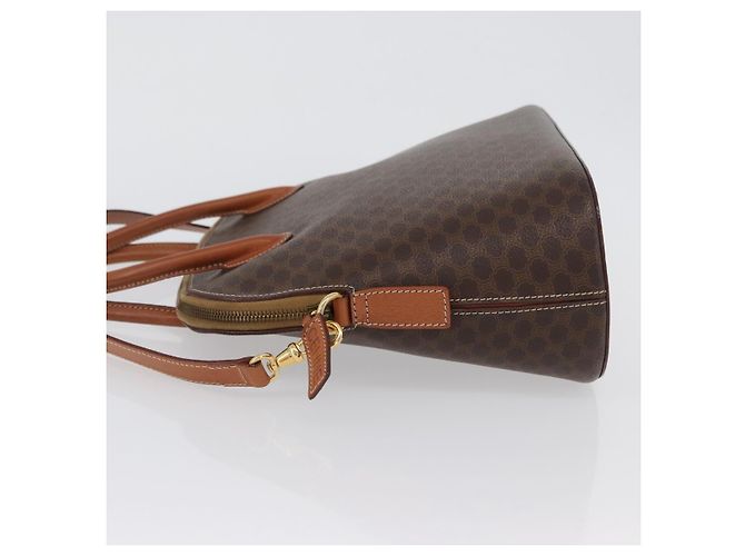 Céline Borsa a mano in tela Macadam CELINE in pelle PVC 2 in 1 marrone oro Auth ki6435 D'oro - vista 4