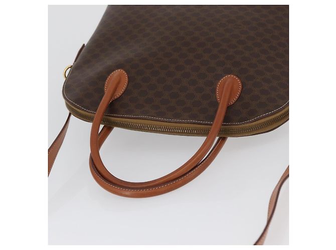 Céline Borsa a mano in tela Macadam CELINE in pelle PVC 2 in 1 marrone oro Auth ki6435 D'oro - vista 6