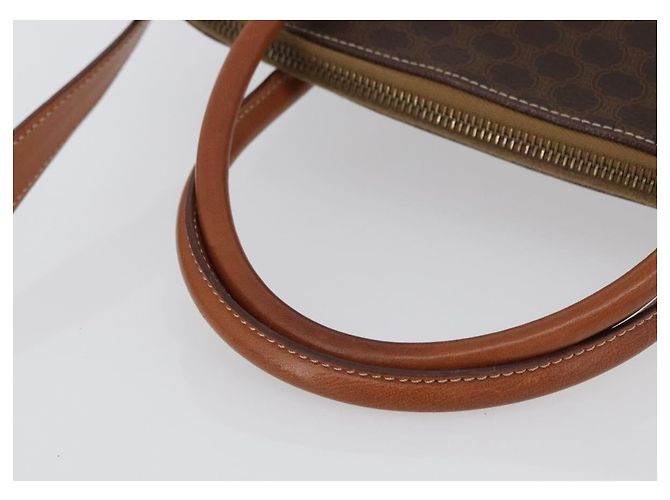 Céline Borsa a mano in tela Macadam CELINE in pelle PVC 2 in 1 marrone oro Auth ki6435 D'oro - vista 7