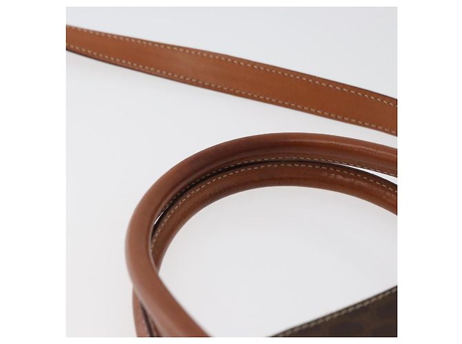 Céline Borsa a mano in tela Macadam CELINE in pelle PVC 2 in 1 marrone oro Auth ki6435 D'oro - vista 8