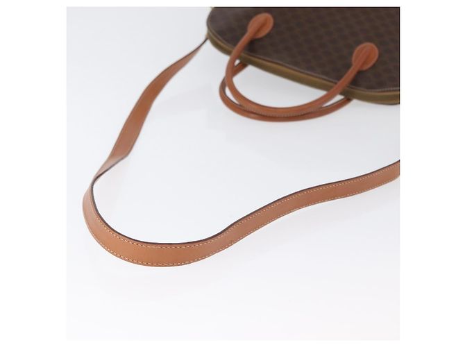 Céline Borsa a mano in tela Macadam CELINE in pelle PVC 2 in 1 marrone oro Auth ki6435 D'oro - vista 9
