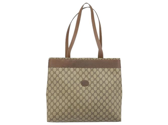 Gucci Borsa Tote GG Supreme in PVC beige 41 02 109 Auth ki6523 - vista 13
