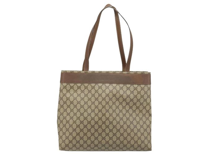 Gucci Borsa Tote GG Supreme in PVC beige 41 02 109 Auth ki6523 - vista 2