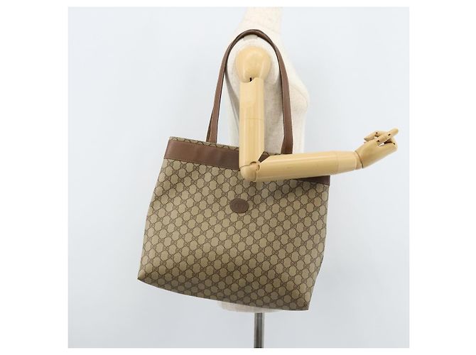 Gucci Borsa Tote GG Supreme in PVC beige 41 02 109 Auth ki6523 - vista 20