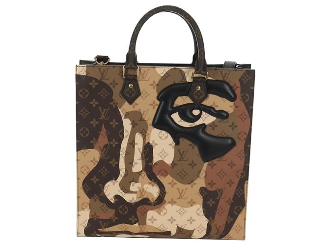 LOUIS VUITTON Borsa Sac Plat NV Ritratto Monogramma LV M46679 Auth 171452SM - vista 13