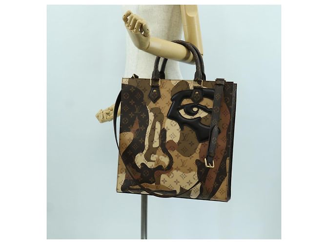 LOUIS VUITTON Borsa Sac Plat NV Ritratto Monogramma LV M46679 Auth 171452SM - vista 32