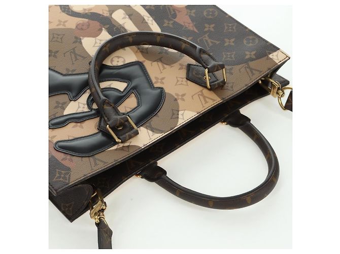 LOUIS VUITTON Borsa Sac Plat NV Ritratto Monogramma LV M46679 Auth 171452SM - vista 6