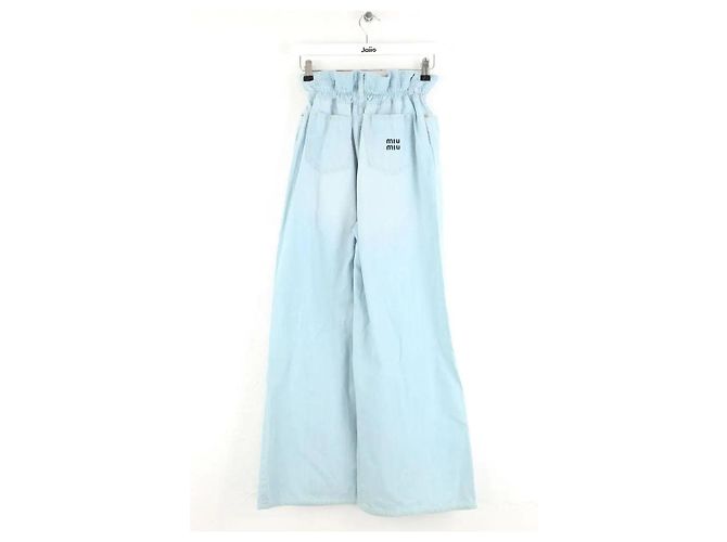 Miu Miu Blaue weite Hose - Ansicht 3