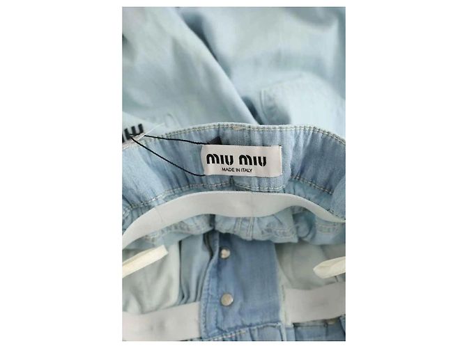 Miu Miu Blaue weite Hose - Ansicht 5