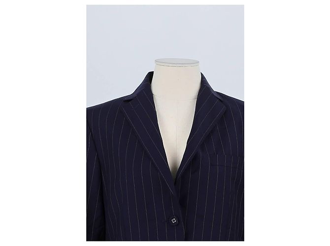 Autre Marque Navy wool blazer Navy blue - view 2