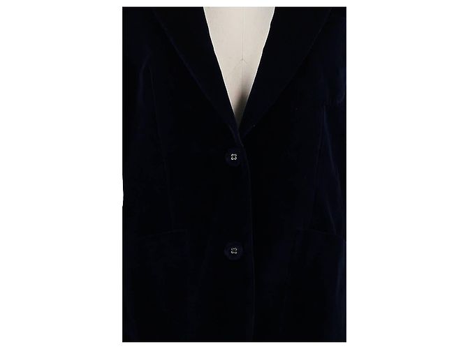 Autre Marque Blazer de algodón azul marino - vista 3