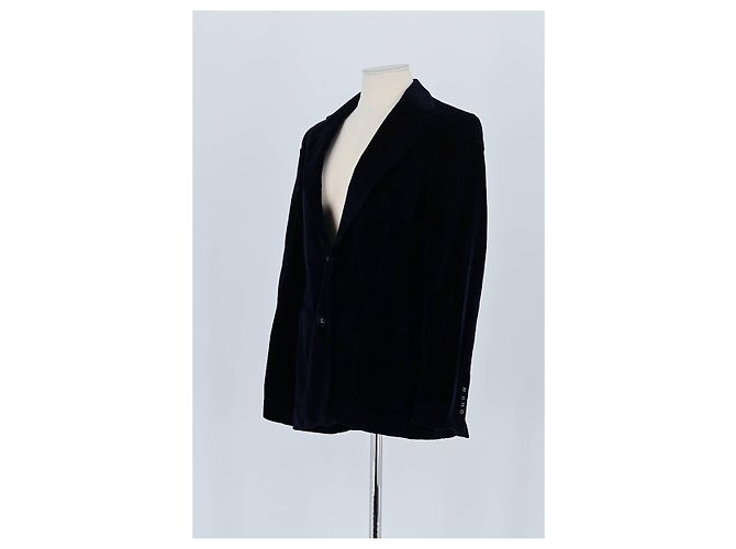Autre Marque Blazer de algodón azul marino - vista 4