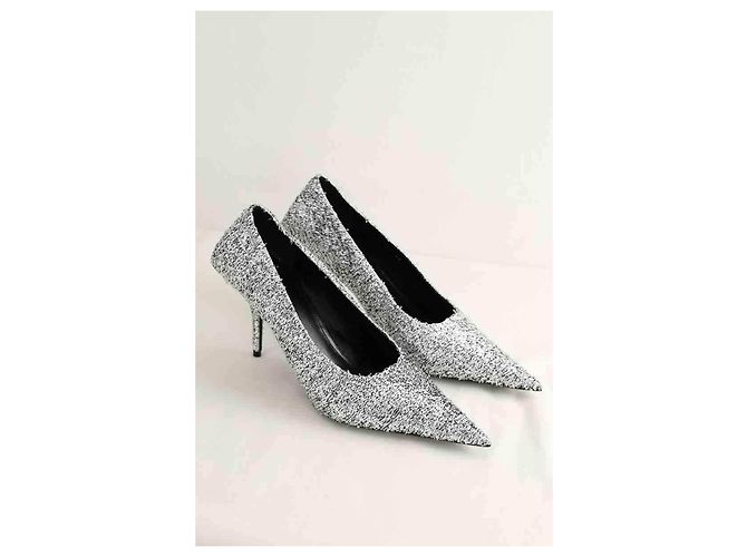 Tacchi Balenciaga Argento in Tessuto Taglia 39 - vista 3