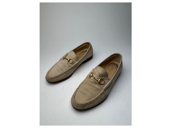 Mocassini Suese Horsebit Vintage Gucci Beige EU37 - vista 13