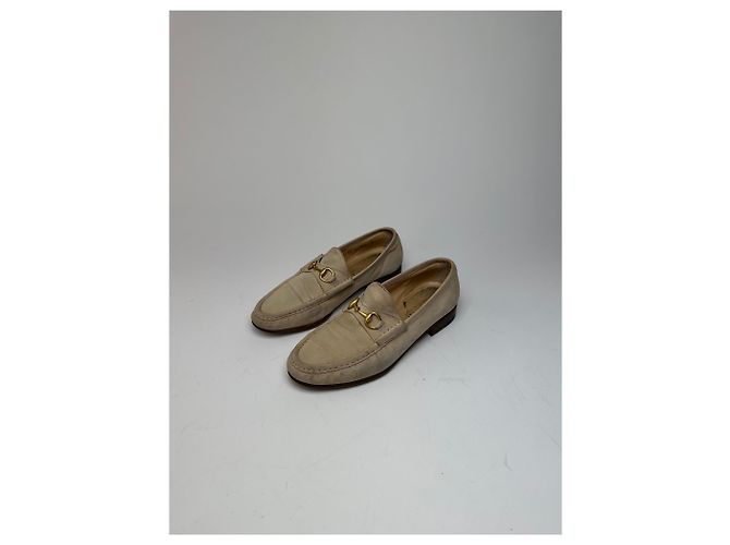 Mocassini Suese Horsebit Vintage Gucci Beige EU37 - vista 3