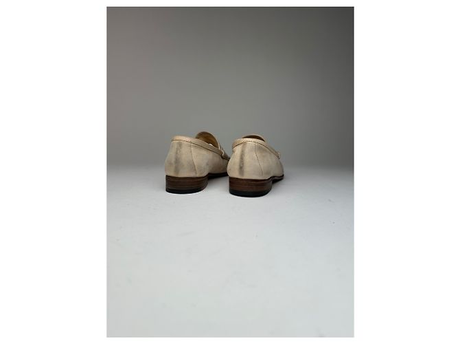 Mocassini Suese Horsebit Vintage Gucci Beige EU37 - vista 5