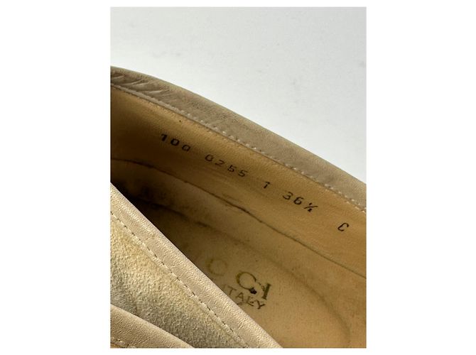 Mocassini Suese Horsebit Vintage Gucci Beige EU37 - vista 6