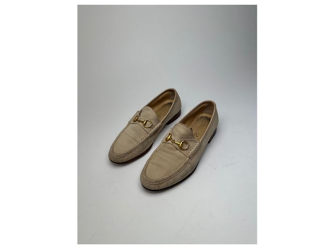 Mocassini Suese Horsebit Vintage Gucci Beige EU37 - vista 7