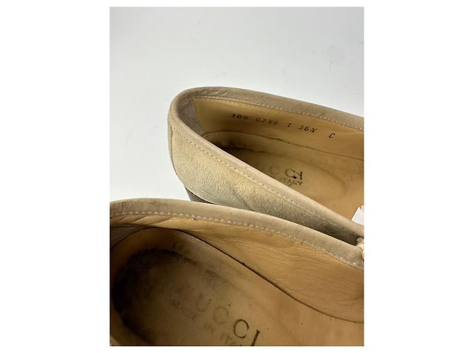 Mocassini Suese Horsebit Vintage Gucci Beige EU37 - vista 8
