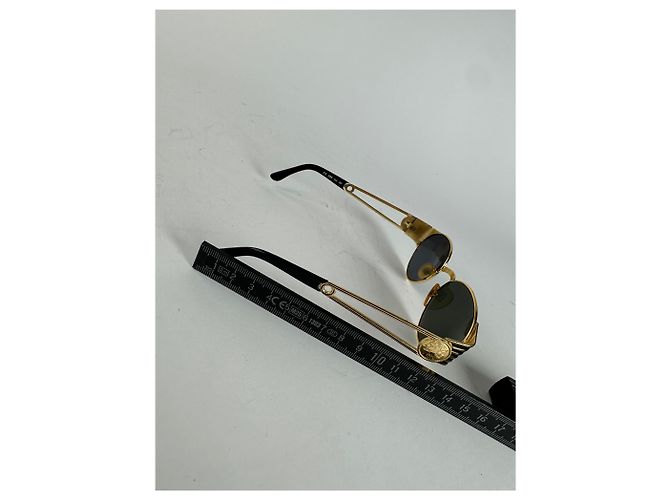 Occhiali da sole vintage Fendi Nero Oro D'oro - vista 10