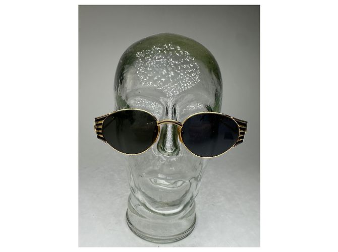 Occhiali da sole vintage Fendi Nero Oro D'oro - vista 4