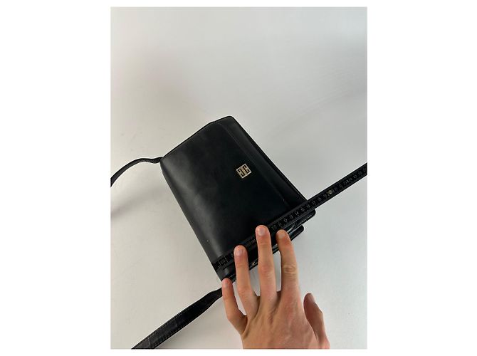 Vintage Givenchy Leder 4G Schultertasche Schwarz - Ansicht 12
