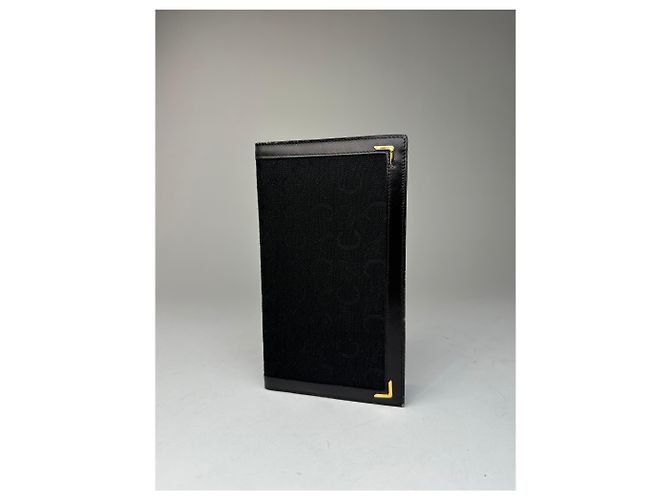 Céline Vintage Celine Paris Monogram Leather Card / ID Holder  black - view 7
