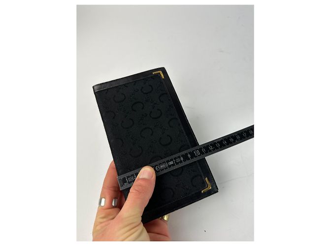 Céline Vintage Celine Paris Monogram Leather Card / ID Holder  black - view 9