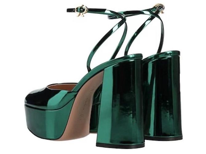 Gianvito Rossi Dua 70 Metallic Grün 39 - Ansicht 2