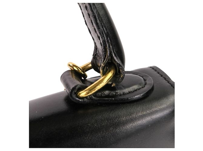 Céline Borsa a mano in pelle con catena Celine Nero - vista 14