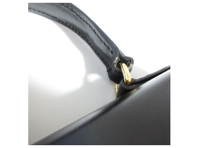 Céline Borsa a mano in pelle con catena Celine Nero - vista 15