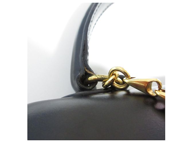 Céline Borsa a mano in pelle con catena Celine Nero - vista 16