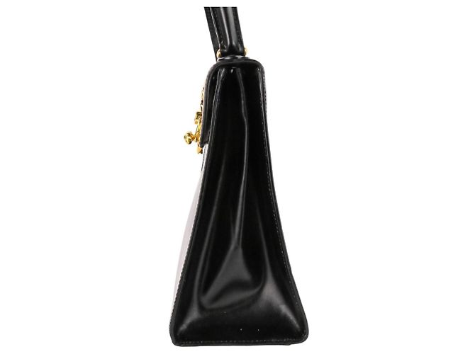 Céline Borsa a mano in pelle con catena Celine Nero - vista 3
