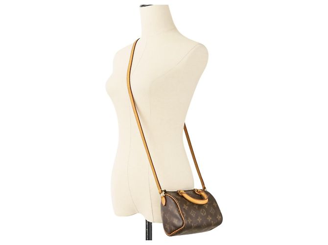 Pochette a Spalla Nano Speedy Monogram Louis Vuitton Marrone - vista 10