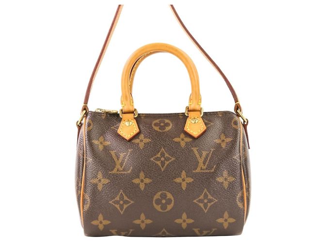 Pochette a Spalla Nano Speedy Monogram Louis Vuitton Marrone - vista 2