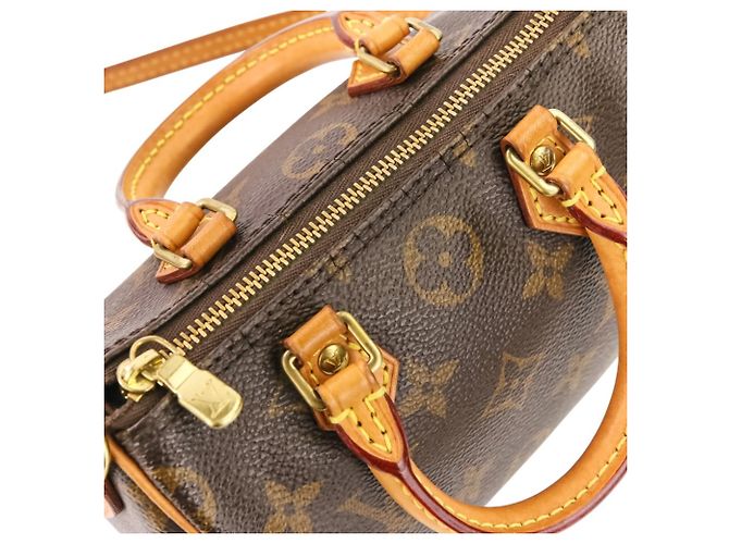 Pochette a Spalla Nano Speedy Monogram Louis Vuitton Marrone - vista 6