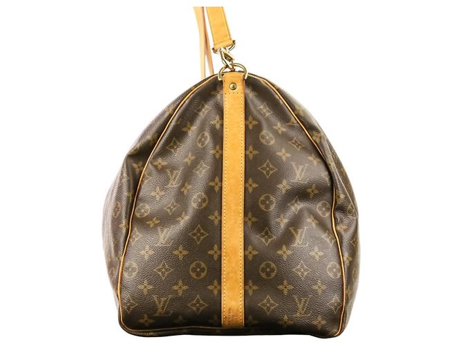 Borsa Boston Keepall Bandoulière 60 Monogramma Louis Vuitton Marrone - vista 2
