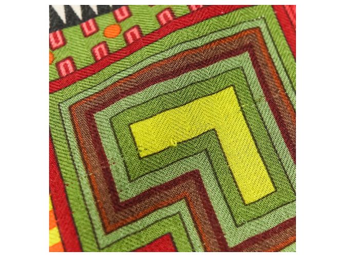 Xale gigante Cent Plis des Miao da Hermès Preto Vermelho - vista 12