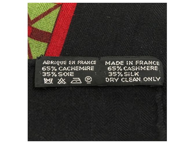 Xale gigante Cent Plis des Miao da Hermès Preto Vermelho - vista 6