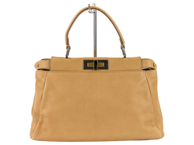 Borsa a mano/spalla Fendi Peekaboo 2 in 1 Marrone Beige - vista 2