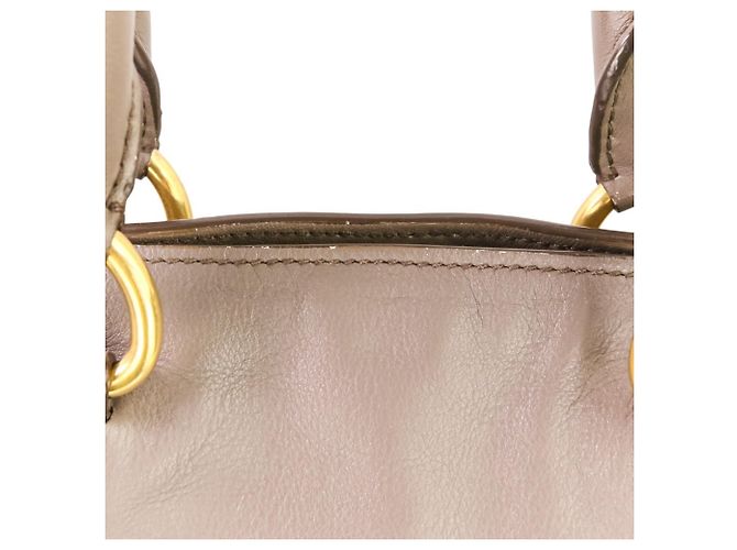 Borsa tote e a spalla Prada in pelle grigia a 2 vie Grigio - vista 10
